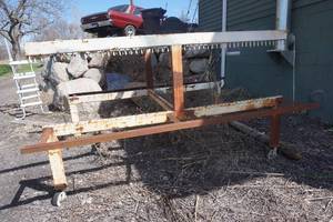 lot 15 image: Large Wheeled Heavy Duty MetalPipe Storage Racking