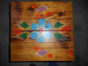 Small end table with flowers