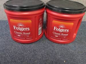 lot 36 image: 2- 25.9 oz Folgers Classic Roast Gr...