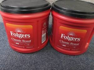 lot 37 image: 2- 25.9 oz Folgers Classic Roast Gr...
