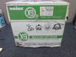 lot 42 image: Case of 2500 Sheets Boise X9 Copy P...