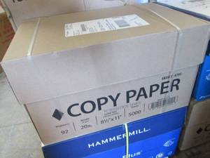 lot 65 image: Case of 5000 Copy Paper 20 lb 8.5x1...