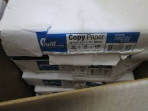 lot 88 image: 5 Reams Quill Copy Paper 8.5x11 inc...