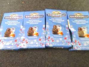 lot 162 image: 4- 4.1 oz Ghirardhelli Dark Chocola...