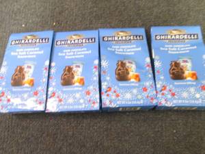 lot 164 image: 4- 4.1 oz Ghirardhelli Dark Chocola...