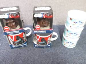 lot 169 image: 2 Star Wars Gift Mugs, 3 Blue Diamo...
