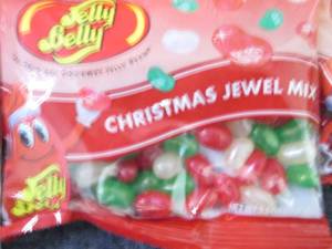 lot 178 image: 9- 3.5 oz Bags Jelly Belly Christma...