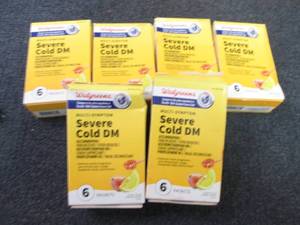 lot 212 image: 6- 6pks Walgreens Severe Cold DM G...