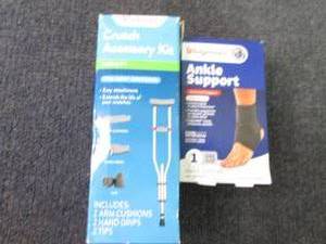 lot 217 image: Ankle Support, Crutch Accessory Kit...