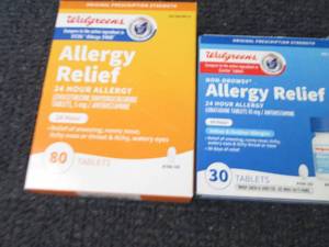 lot 223 image: 4- 30 ct Allergy Relief , 1- 80 ct...