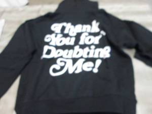 lot 302 image: Medium Gym Wolf Thank You Hoodie NW...