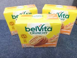 lot 332 image: 3- 5pks BelVita Crunchy Golden Oat ...