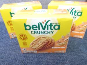lot 334 image: 3- 5pks BelVita Crunchy Golden Oat ...