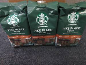 lot 348 image: 3- 12 oz Bags Starbucks Pikes Place...