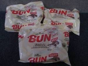lot 381 image: 3- 9 oz Pearsons Bun Maple Vanilla...