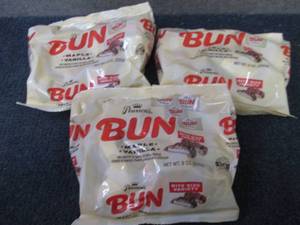 lot 383 image: 3- 9 oz Pearsons Bun Maple Vanilla...