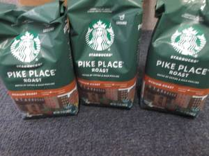 lot 418 image: 3- 12 oz Bags Starbucks Pikes Place...