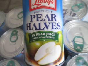 lot 452 image: 12- 15 oz Cans Libbys Pear Halves...