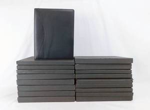 Lot of 17 Black Leather Padfolios in Gift Boxes - All Ready for Graduations