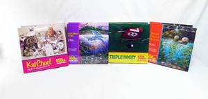 Lot of 8 Vintage 1993 According to Hoyle 550 Piece Jigsaw Puzzles