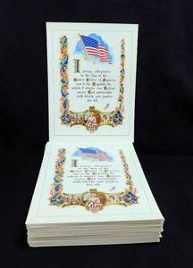 Lot of 235 L.G. Le Blanc Pledge of Allegiance Prints
