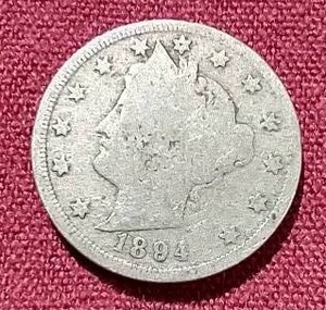 lot 7 image: 1894 Liberty V Nickel - Better Date