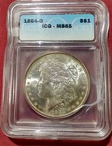 lot 9 image: Beautiful 1884-O Morgan Dollar - ICG MS65