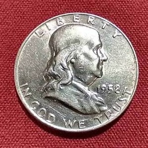 lot 12 image: 1958-D Franklin Half Dollar
