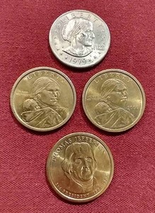 lot 32 image: (4) Dollar Coins - Includes Susan B. Anthony