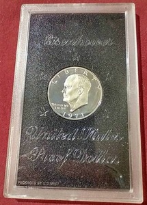 lot 37 image: 1971-S Proof Silver Eisenhower Dollar (No Box)