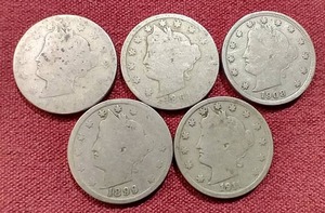 lot 46 image: (5) Liberty V Nickels