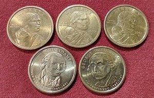 lot 65 image: (5) Dollar Coins
