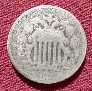 lot 68 image: 1866 Shield Nickel With Rays