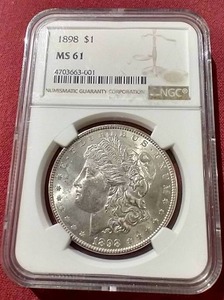 lot 76 image: 1898 Morgan Dollar - NGC MS61