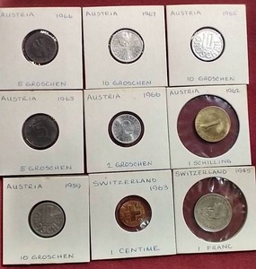 lot 77 image: Foreign Coin Lot - Austria & Switzerland
