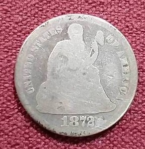 lot 82 image: 1872 Liberty Seated Dime