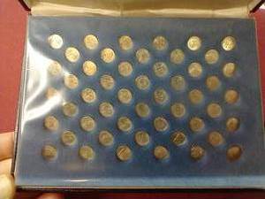 lot 92 image: Franklin Mint Sterling Silver State Miniature Medals Collection
