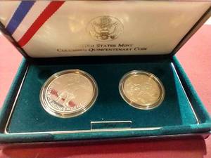 lot 98 image: 1992 Proof Columbus Coin Set - Includes Silver Dollar