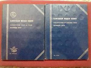lot 99 image: (2) Partial Penny Albums - 1909-1966