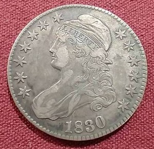 lot 102 image: 1830 Capped Bust Half Dollar - Wow
