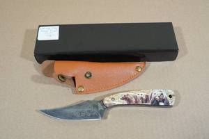 lot 172 image: Day Zero Survival Bear Themed Fixed Blade Hunting Knife