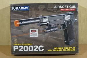 lot 194 image: UKArms P2002C Spring Powered Airsoft Gun with Laser