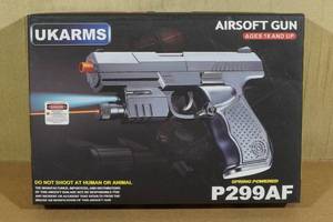 lot 196 image: UKArms P299AF Spring Powered Airsoft Gun with Laser