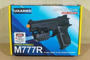 lot 197 image: UKArms M777R Spring Powered Airsoft Gun with Laser and Flashlight