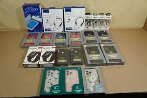 lot 214 image: Large Assortment of Phone Cases with Bluetooth Headphones