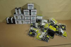 lot 340 image: 14 Rhino Dosing Cups with a Bunch of Widemouth Bottle Lids