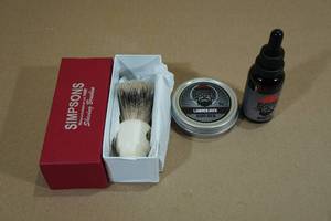 lot 344 image: Mens Rugged Roots Beard Balm & Oil with Shaving Brush