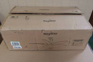 lot 42 image: Newday 60 Ceiling Fan with Light-Matte White