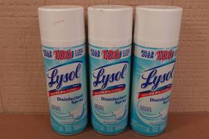 lot 230 image: 3 Cans Lysol Disinfectant Spray