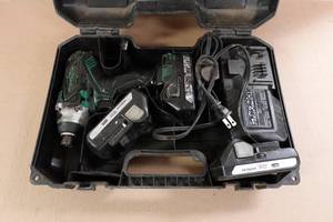 lot 235 image: Hitachi 18v Cordless Impact Driver - 3 Batteries